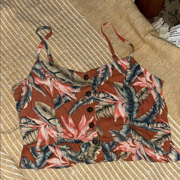 LOFT Tops - LOFT Orange Crop Buttoned Camisole